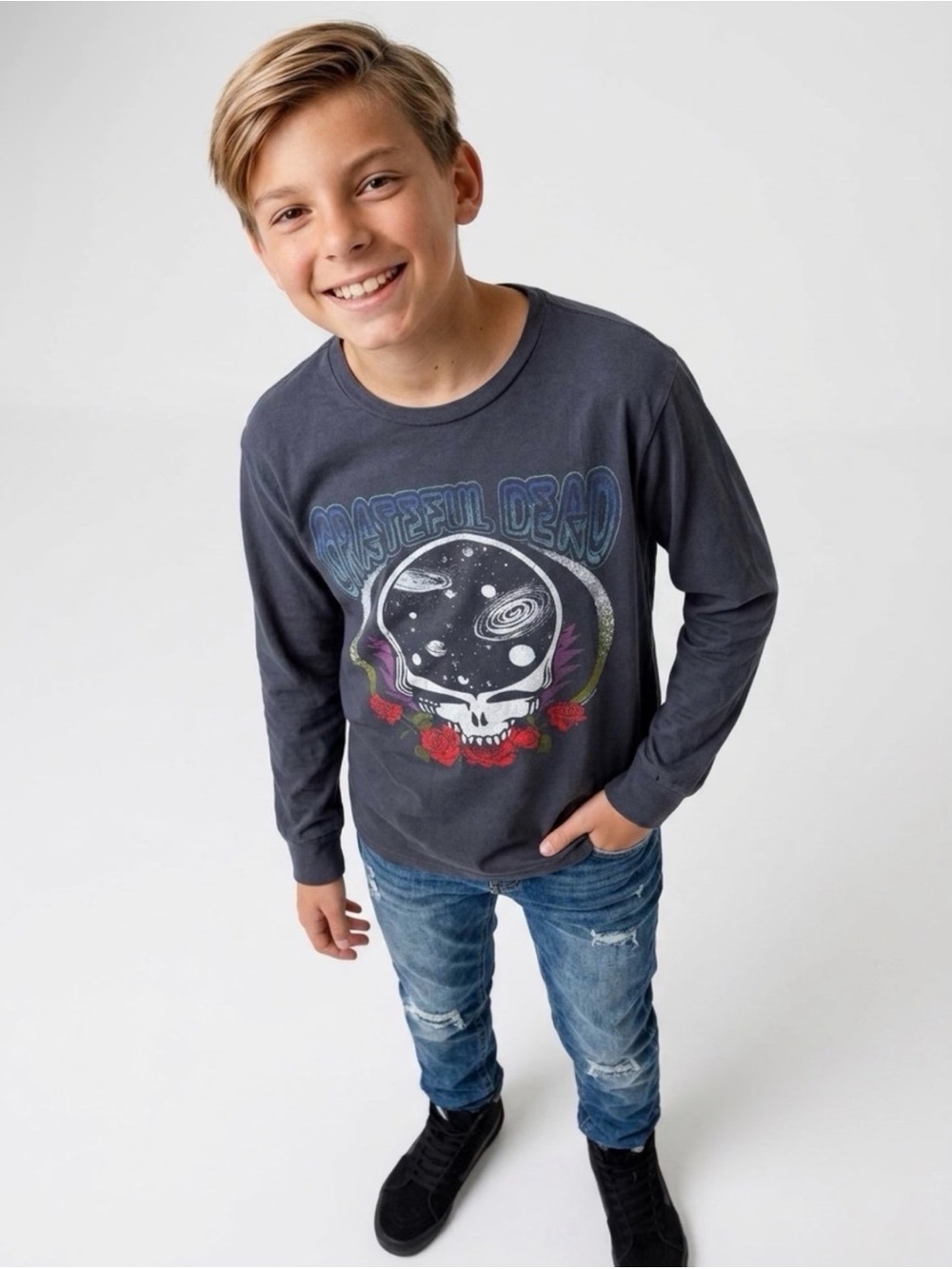 Vintage Rowdy Sprouts Grateful Dead Long Sleeve Tee Kids Size 10